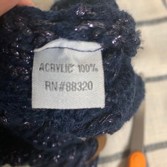 Women's CC Exclusives Beanie - Navy Blue Shimmer - One Size Winter Hat Accessory - Picture 3 of 6